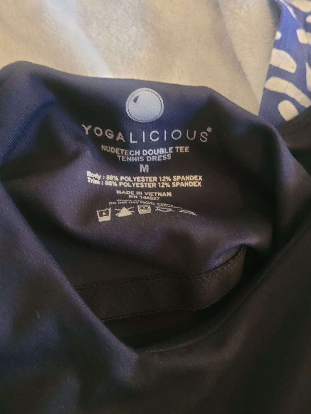 Yogalicious Black Nudetech Double Tee Tennis Dress - Black